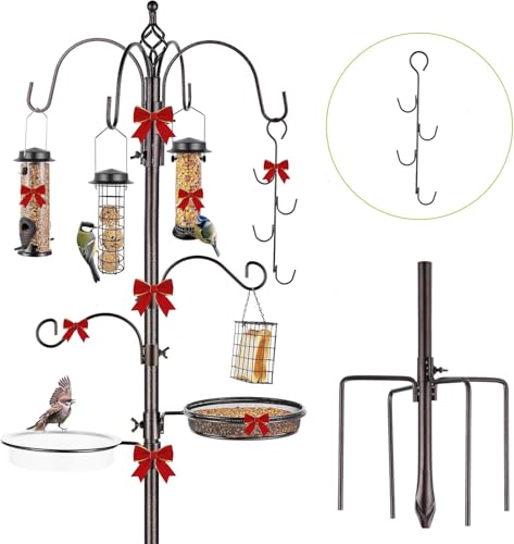 MIXXIDEA Kit de mangeoire à oiseaux – Mât de mangeoire