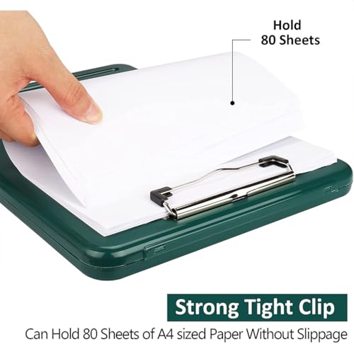 Image of oddpod Praise A4 Clip Pad /Clipboard with Storage Case for Paper and Document Storage 83002 (Pine Green)