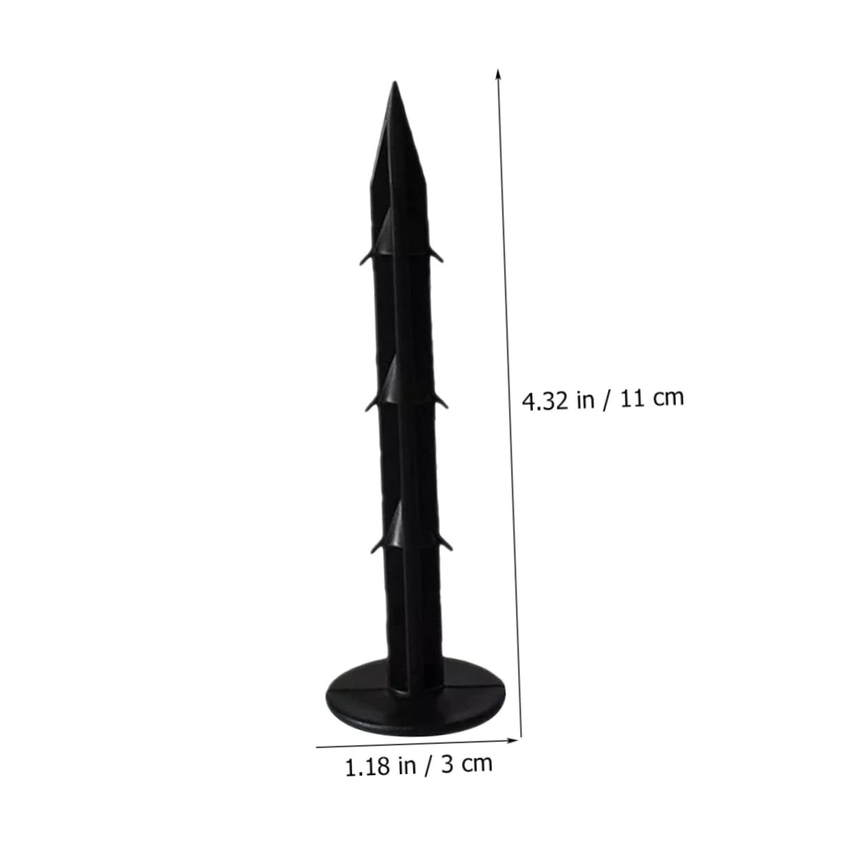 Piquets de Jardin en Plastique Noirs 120 Pièces PP pour Fixation