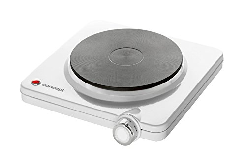 Concept Electrodomésticos VE3015 Hornillo eléctrico de una placa, 1500 W, Blanco esmaltado Cover