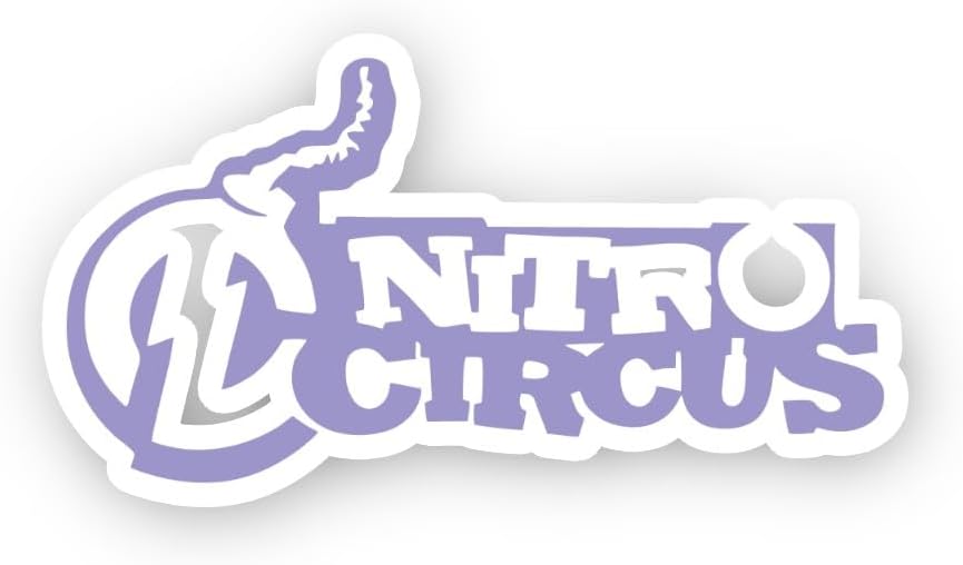 2 (Pieces) 3" and 5" Nitro Circus Logo Graphic Sticker, Waterproof Vinyl Decals for Many Purpose Like Cars, Trucks, Laptops, Phones, Windows and More