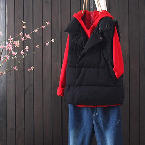 Manteaux sans manche pour femme blouson court chaud et léger col montant