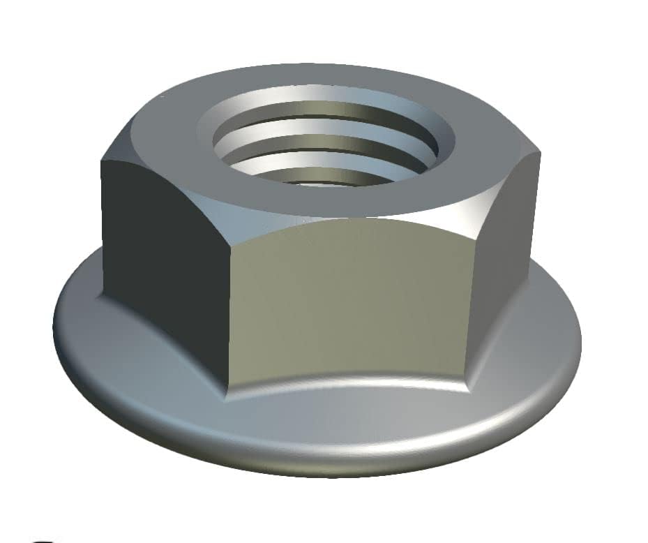 Dadi Esagonali Seghettati Redding Fasteners 1000 Dadi A Flange Esagonali 1/4-20 Seghettati Zincati - Per Fissaggi Anti-vibrazione, Marca Redding - Foto 3