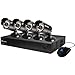 Swann SWDVK-810004-US 1000 8-Channel D1 DVR with 500GB Hard Disk Drive and 4 Cameras At 600 Tvl, Black