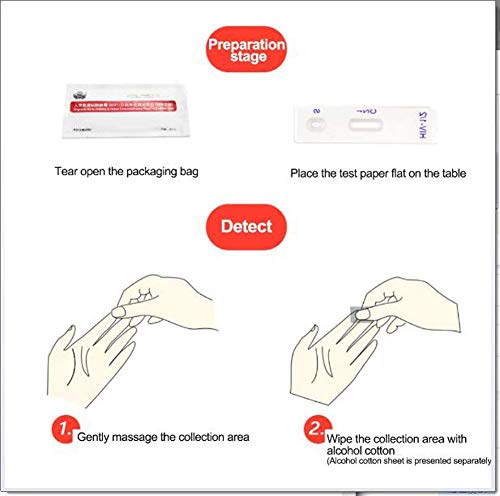 HIV Self-Test - Home Rapid Blood Test, Home Test Combination Test Paper Kit, Three Line Test Paper Test is Simple/Convenient, (one Box) - Thumbnail 6