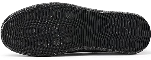 VILOCY Mens Slip on Deck Shoes Casual Canvas Loafers Beach Boat Shoes Zero Drop Vintage Flat4