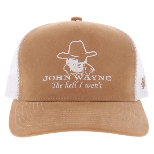 Image of HOOEY John Wayne Trucker Hat - Adjustable Snapback, Breathable Mesh Baseball Cap