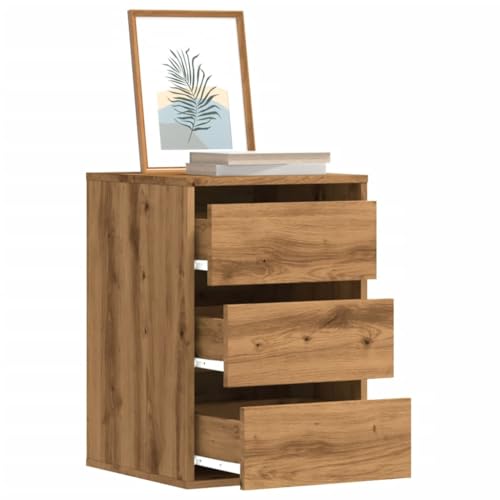 Vetnasa Cómoda de Esquina Madera de ingeniería 40x41x58 cm Mobiliario, Armarios y Almacenamiento, Cajoneras Marrón 17,2 KG