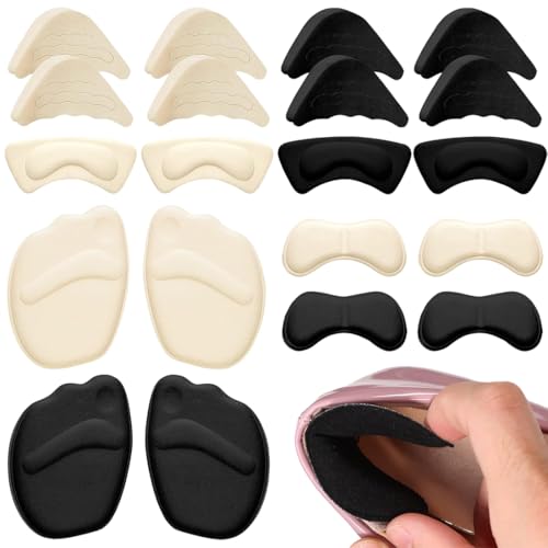 ZEPIQOR 10Pares Taloneras para zapatos almohadillas para talones reducir talla zapato, almohadillas taloneras antirozaduras zapatos, protector talon zapato para mujeres y hombres mejorar la comodidad