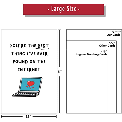 Funny Internet Dating Card For New Boyfriend, Cute Anniversary Card For Girlfriend, Happy 1 Year Anniversary Card, Valentines Day Gift For Husband Wife… #TOP1