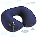Lewis N. Clark Men's On Air Adjustable and Inflatable Neck Pillow, Blue, One Size