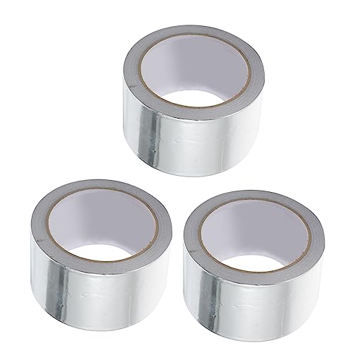 BUGUUYO Duct Repair Tape 3 Pack Aluminum Foil Tape Adhesive Sealing 6cm x 25m Multi-use for Plumbing Heat Protection