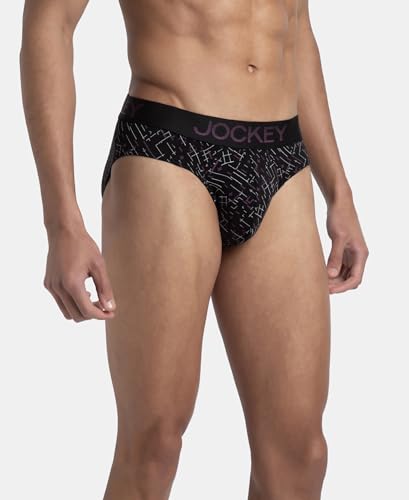 Image of Jockey FP22 Men Super Combed Cotton Elastane Stretch Printed Brief with Ultrasoft Waistband (Prints May Vary)