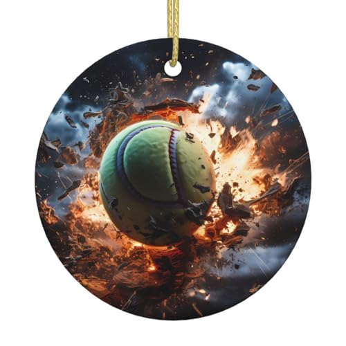Adornos de Navidad de tenis de fiebre del rayo, adornos de árbol de Navidad, regalos para mamá, regalos de Navidad, idea de regalo única, perfecto para fiestas de vacaciones, árbol, ventana