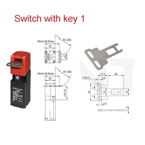 Microinterruptor CZ-93B 2NC 3A con llave CZ-93C interruptor de limite 8