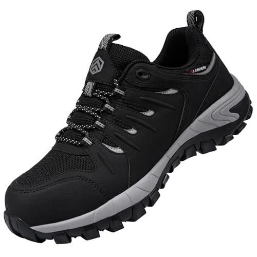 LARNMERN PRO Chaussures de Sécurité Hommes Femmes Chaussures de Travail Embout Composite Protection Confortable Baskets de Sécurité Respirantes Noir...