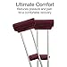 SPRING SEAON Crutches Padding Universal Crutch Pads for Armpits and Hand Grips Pads for Crutches Underarm Crutch Cushions Fluffy Crutch Covers Machine Washable (Wine Red)