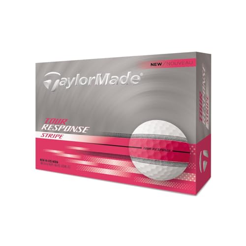 Image of TaylorMade Tour Response Golf Balls, Enhanced 360 ClearPath Alignment, Speed Wrapped Core for Distance and Feel, Pack of 12