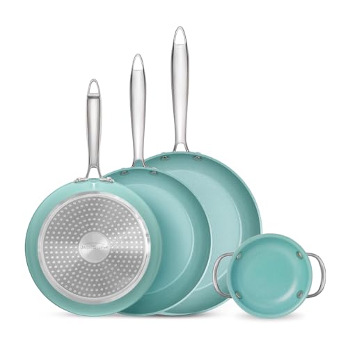 Catálogo para Comprar On-line Jade Cook Precio Walmart - los más vendidos. 50 JADECOOK Juego 4 Sartenes 12, 20, 24 y 28 cm con 6 Capas Recubrimiento Antiadherente Libre Toxicos compatible con Estufa de Inducción