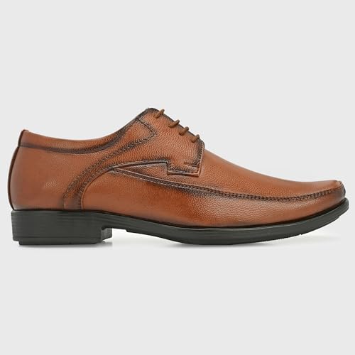 Image of Centrino Formal Shoes for Men | Lightweight Comfortable Office Shoes for Man Stylish | Cushioned Insole Lace-Up Shoes for Men | Durable TPR Sole | Trendy Classic Design Footwear for Men (8118)