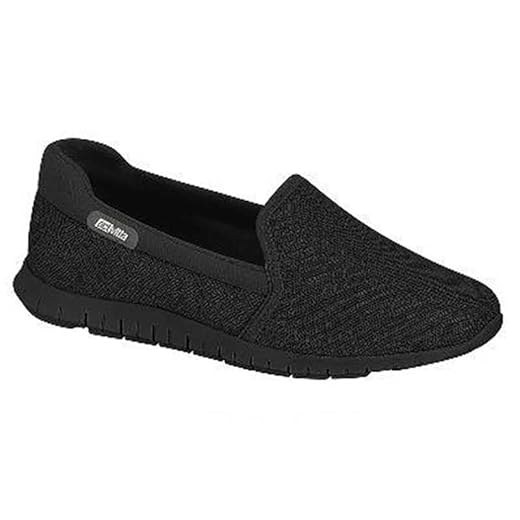Tênis Feminino Activitta Slip On Conforto Preto/Preto 37