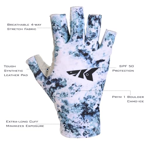 image for KastKing La Sal Fishing Gloves UPF50+ Sun Gloves UV Protection Fingerl