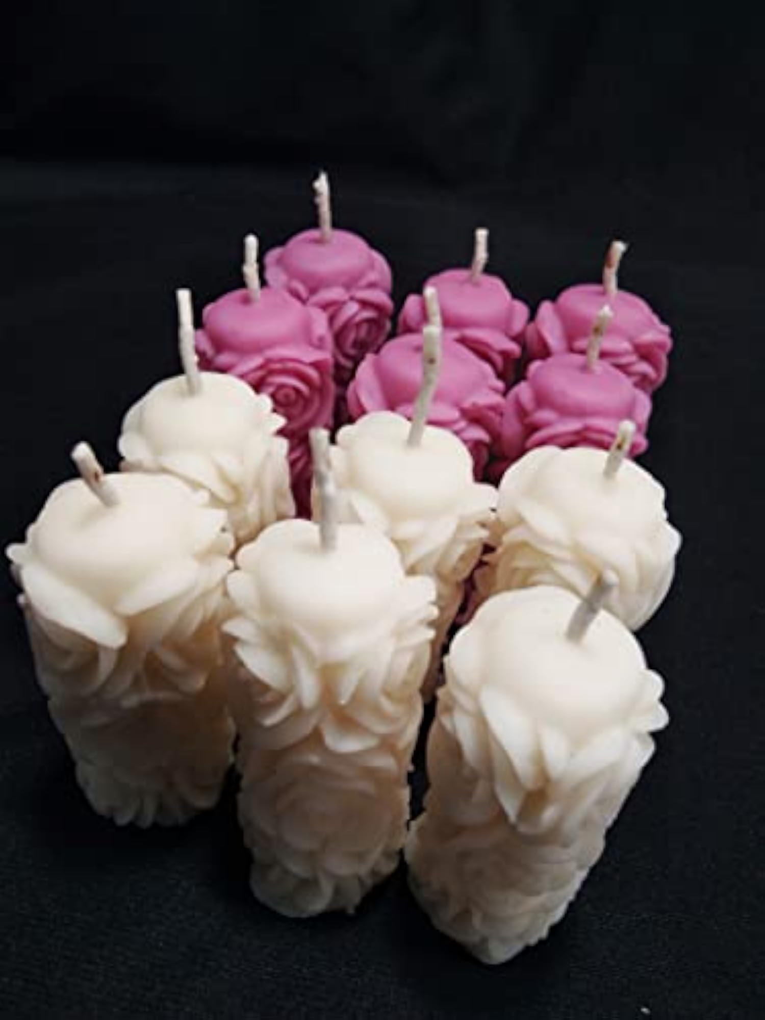 VGroot Rose Mini Round Pillar Scented Candle 12 Pack Combo for Home Decor