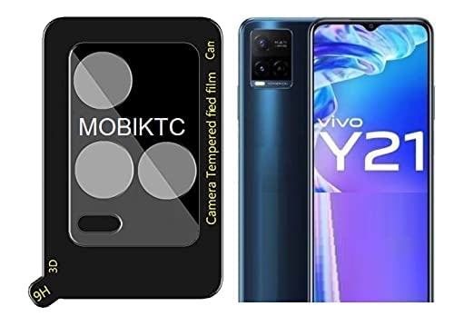Image of For Vivo Y21 2021 9H Camera Lens Protector [Full Coverage 360 Degree Protection Tempered Glass Film Bubble-Free Anti-Scratch Easy Install Ultra-Thin] For Vivo Y21 2021 -(Black)