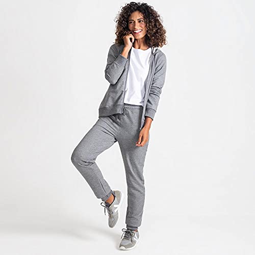 Calça de Moletom Leve Feminina; basicamente; Mescla Escuro XGG