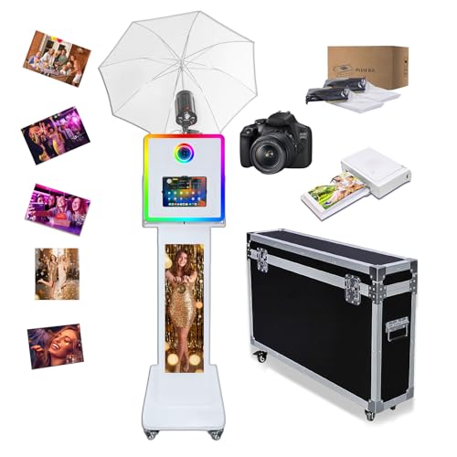 Portable Photo Booth Machine Compatible with iPad,LCD Screen+Camera+Printer