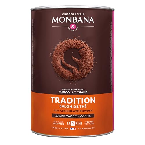 MONBANA - TRADITION SALON DE THE CHOCOLAT EN POUDRE 32% CACAO BOITE 1KG