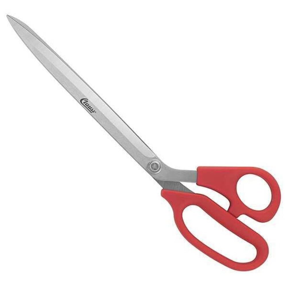 Clauss 18190 Ciseau, angulaire, ciseau tapissier, 29,3 cm, rouge