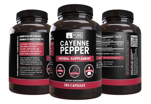 Pure Original Ingredients Ceylon Cinnamon, Cayenne Pepper, Apple Cider Vinegar Bundle (365 Capsules) #TOP4