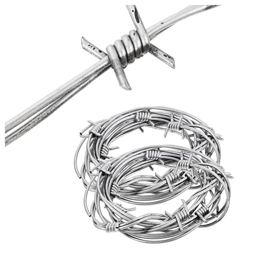 Zerodeko 2pcs Simulation Wire Chain Spike Strips Haunted House Decors Realistic Wire Chain Barbed Wire Fence Stretcher Fake Toy Kit Halloween Photo Prop Wires Accessories Clothing PVC Child