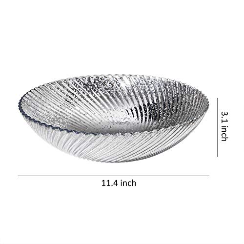 Whole Housewares | Glass Vase 11.4 Inches Antique Mercury Glass Decorative Bowl | Ideal For Wedding Or Special |Occasion For Decorating With Round Vase, Bowl Vase, Potpourri #TOP1