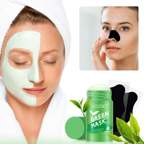 Find Back Green Tea Mask Stick For Face With10 Pc Blackhead Acne Remover Patches Combi cover
