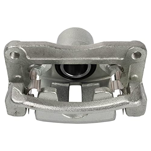 Image of TRQ Rear Driver and Passenger Side Brake Caliper Set Caliper Brackets Hardware Compatible with 12-15 Chevrolet Captiva Sport 07-17 Equinox 10-17 GMC Terrain 07-09 Pontiac Torrent 08-10 Saturn Vue