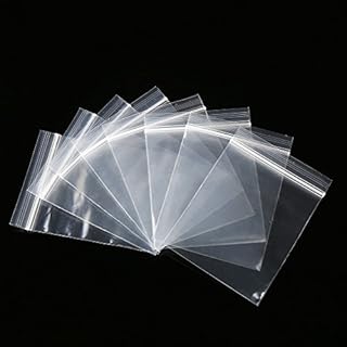 CCINEE100PCS Zip Lock Bags 2.4x3.2 Inch Reusable Plastic Clear Seal Bags