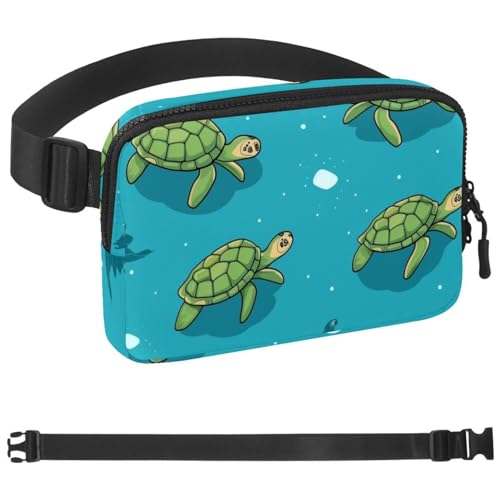 Sac banane tortue de mer de sport running pour homme et femme multicolore 4x23x15cm