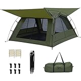 TOMOUNT 4-Personen-Zelt für Camping, Kabinenzelt mit Vorraum, leicht, einfach...