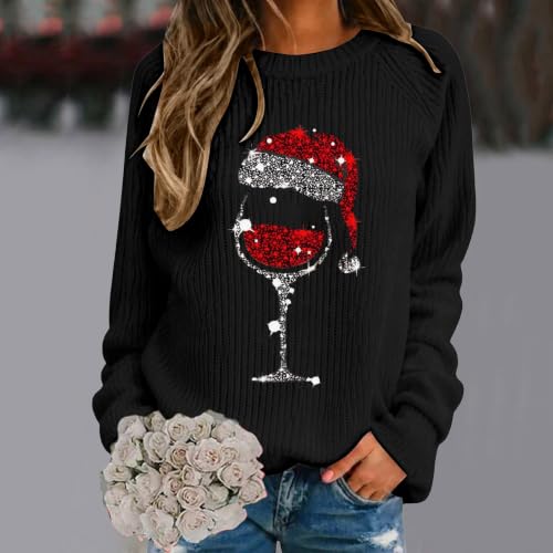 Christmas Sweatshirts For Women Christmas Graphic Long Sleeve Sweatshirt | Ugly Christmas Sweaters For Women oversized,Merry Christmas Shirt,Xmas Crewneck Tops,Winter Holiday Party Sweater - image 2