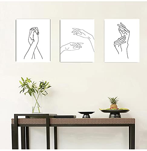 Figure corps affiches et impression 3 toiles 40x60cm pour habiller un mur vide sans surcharger