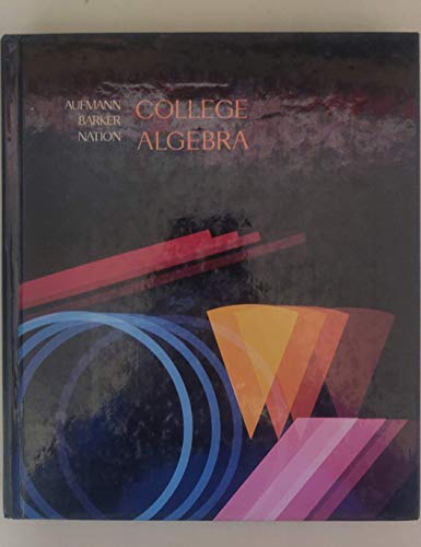 College Algebra 0395380979 Book Cover