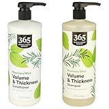365 by Whole Foods Market Rosemary Mint Volume & Thick Hair Care Set - Conditioner and Shampoo, 32 Fl Oz Each