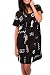 Ingear Beach Dress Short Cotton (Medium, Black)