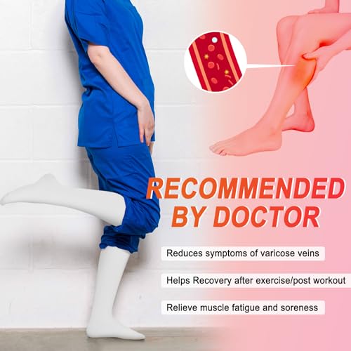 Image of Iseasoo 4 Pairs Compression Socks for Women Circulation-Best Support for Nurses,Running,Athletic,Travel