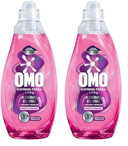 OMO Express Fresh Capcanlı Renkler Renkli ve Siyahlar Sıvı Çamaşır Deterjanı 1480 ml 2li paket