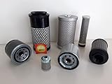 Lot de filtres (grand) compatibles avec Kubota U20, filtre à huile, filtre à air, filtre à carburant, filtre hydraulique.