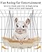 Natural Wood Chinchilla Hammock for Cage Swing, Chinchilla Bed Hanging, Wooden Chinchilla Toys and Cage Accessories, Chinchilla House Hut Ledges And Platforms Enrichement, Indoor Chinchilla Habitat