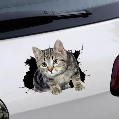 Image of Cat Decals for Cars, Car Sticker 3D Simulation Cute Cat Scratches to Cover The Body Sticker, Bumper Stickers, Decals and Magnets, Automotive Decals